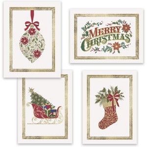 Masterpiece Studios Masterpiece Studios 16-Count Boxed Assorted Christmas Cards, 4 each of 4 Different Designs, 6.25" x 4.62" - 1 of 4