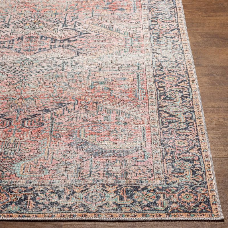 2&#39;7&#34;x10&#39; Kemer Traditional Machine Washable Rug Coral Pink - Artistic Weavers, 3 of 7