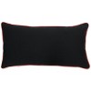 13"x24.5" Indoor Happy Halloween Black Rectangular Throw Pillow Cover - Pillow Perfect: Weather-Resistant, Woven Polyester, Zippered - 2 of 4