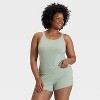 Women's Ribbed Tank Top and Shorts Pajama Set - Auden™ - 4 of 4