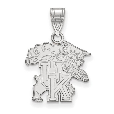 Black Bow Jewelry 14k White Gold Kentucky Wildcats NCAA Medium Pendant