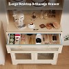 DobleePy 62" Pantry Cabinet with 1 Drawer, 2 Cabinets & 3 Adjustable Open Shelves, Tall Freestanding Storage Organizer for Kitchen & Dining Room - 4 of 4