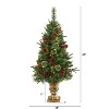 4ft. Pine, Pinecone & Berries Artificial Christmas Tree in Decorative Urn – Charming Holiday X-Mas Accent Tree - 2 of 4
