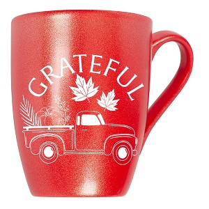 Elanze Designs Grateful Truck Crimson Red 10 ounce New Bone China Coffee Cup Mug - 1 of 4