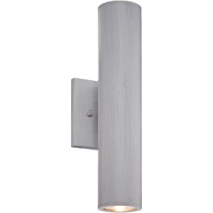 Minka Lavery Modern Outdoor Wall Light Fixture Brushed Aluminum LED Dark Sky 14 1/2" for Post Exterior Barn Deck Porch Yard Patio - 1 of 2