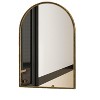 Kumasinova Arched/Oval Bathroom Vanity Mirror,Wall Mirror with Metal Frame,Tempered Glass,Decorative Vanity Mirror for Bathroom,Bedroom,Entryway - 2 of 4