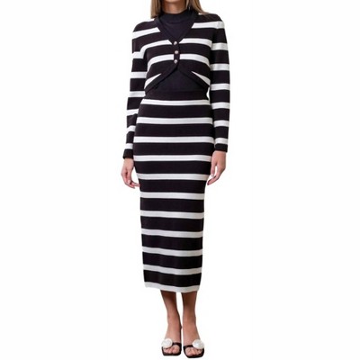Women's Lisette Striped Skirt - MOON RIVER