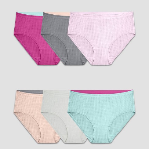 Fruit Of The Loom Women's 6pk Breathable Micro-mesh Low-rise Briefs ...