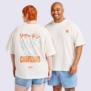 Adult Charizard Graphic Print Short Sleeve Crewneck T-Shirt