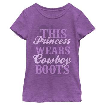 Girl's Lost Gods This Princess Wears Cowboy Boots T-Shirt