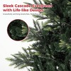Pre-Lit Slim Aspen Fir Artificial Christmas Tree with Clear Lights, Realistic Pinecones & Berries, Metal Stand - 2 of 4