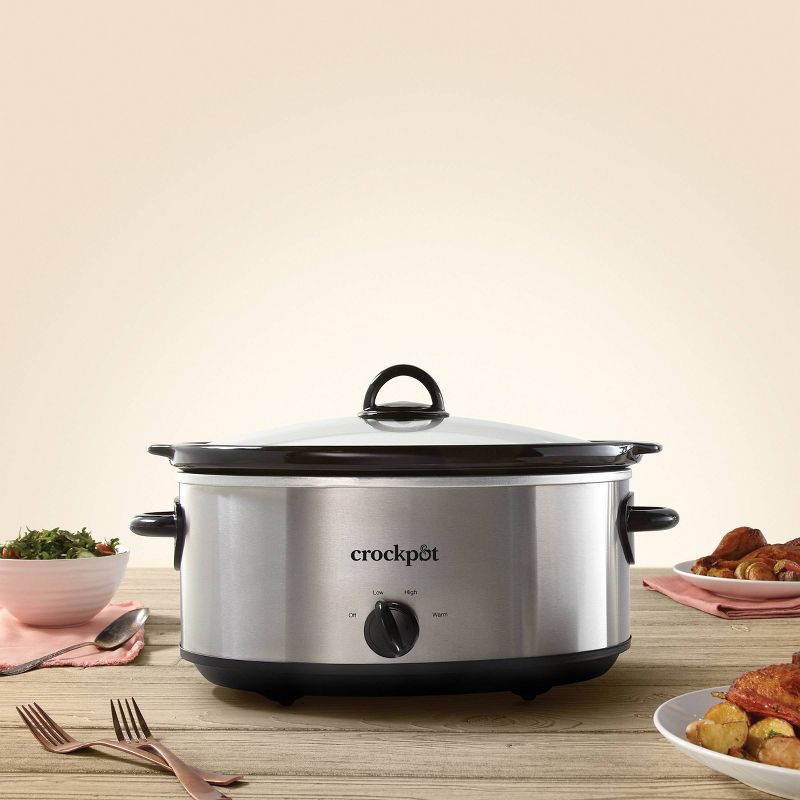 Crock-Pot 7qt Manual Slow Cooker - Stainless Steel SCV700-SS, 3 of 7