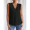 Womens Summer Tank Tops Deep V Neck Blouse Sleeveless Tops Formal Tops Office Business Blouse Elegant Vest - 2 of 4