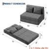Living Room 4-in-1 Folding Sofa Bed & Chair Bed - Convertible Sleeper, Fold Out Loveseat Sofa Couch w/ Pillow, Tufted Floor Lounge - 3 of 4