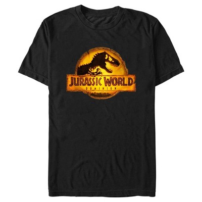 Men's Jurassic World: Dominion Glowing Dinosaur Logo T-shirt - Black ...