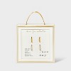 14K Gold Plated Polished Cubic Zirconia Hoop Duo Earring Set 2pc - A New Day™ Gold: Nickel-Free, Gift Box Included - 3 of 3