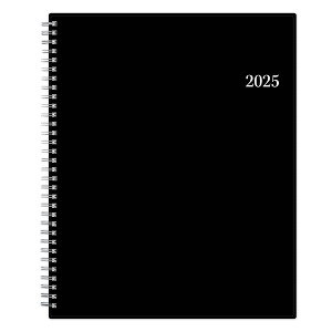 BlueSky 2025 Weekly/Monthly Planner 11.18"x9.37" Wirebound Black: Adult Stationery, Paper, Tabs, January-December - 1 of 4