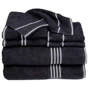 Hastings Home Rio Cotton Towel Set - Dark Charcoal Gray, 8 Pieces - 1 of 4
