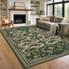 Modern Pastoral Snake Print Area Rug Machine Washable Low Pile Non Slip Non Shedding Stain-Resistant Floor Carpet for Living Room Bedroom Kitchen - 2 of 4