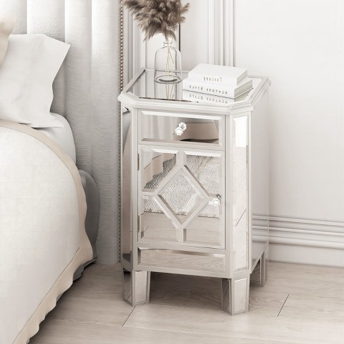 Mirror bedside table deals target