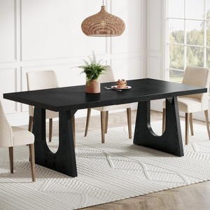 Tribesigns Dining Table for 6-8 People, 70.9“ Modern Kitchen Table for Dinner, for Dining Room, Living Room,Black - 1 of 4