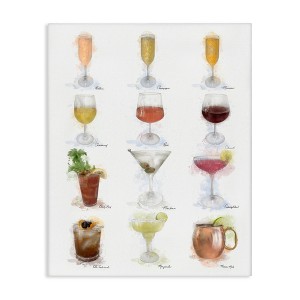Stupell Industries Soft Artisanal Cocktails Menu Canvas Wall Art - 1 of 4