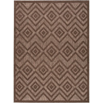 Nourison Versatile Solid Diamond Indoor Outdoor Flatweave Area Rug