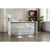 Vynxaria White Rattan Swivel Accent Chairs - Set of 2, Adjustable Counter Height - 2 of 4