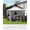 13x13 Pop Up Canopy Tent, 6 Side Outdoor Canopy Tent with Mosquito Netting, One Push Setup Instant Tent Shelter for Backyard Patio Garden - 2 of 4