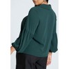 ELOQUII Women's Plus Size Balloon Sleeve Collared Blouse - 3 of 4