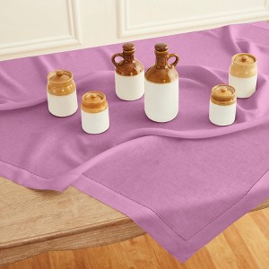 Solino Home Linen Classic Hemstitch Table Throw - 1 of 4