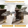 Tangkula 4 PCS Adjustable Swivel Bar Stool w/ Footrest 2-Layer Electroplated Metal Base - 4 of 4