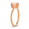 Designs By Gioelli 10K Rose Gold Morganite Solitaire Twist Band Ring - 2 of 3