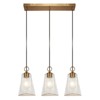 LNC Sallingboe Modern Geometric Kitchen Island Pendant  Lights, Polished Gold  with Textured Cylinder Glass,1/3/6Light,6.3in/26.2in/55.1in - 2 of 4