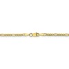 Black Bow Jewelry 2.5mm 10k Yellow Gold Hollow Figaro Chain Necklace - 4 of 4