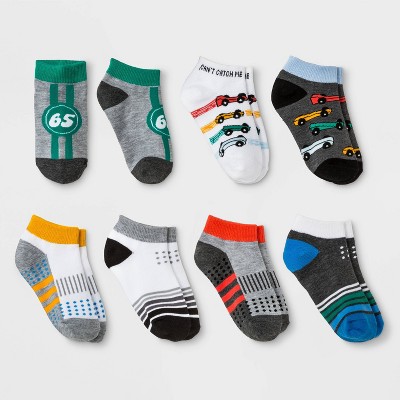 Boys' 7pk Race Car Print No Show Socks - Cat & Jack™ Colors May Vary M ...