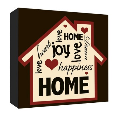 16" x 16" Home Happiness Decorative Wall Art - PTM Images