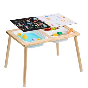 VEVOR Sensory Table for Toddlers, Kids Activity Table with 3 Foldable Storage Bins & Double-Sided Board, Indoor/Outdoor Play Sand and Water Table - 1 of 4
