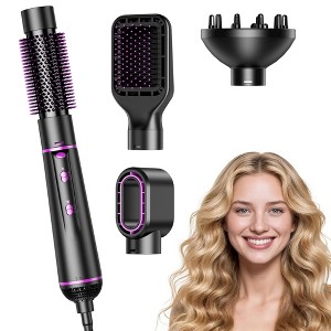 Teendow 4-in-1 Hair Dryer Brush, 1000W Hot Air Brush, Blow Dryer Brush Tool Set, Salon Style, Negative Ion for All Hair Types - 1 of 4