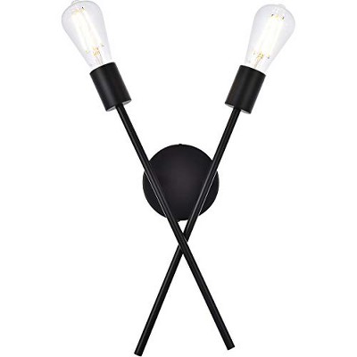 Elegant Lighting Armin 2 lights wall sconce in black