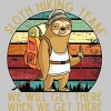 Men's Design By Humans Sloth Hiking Team - We will get there, when we get there By andreastier T-Shirt - 2 of 4