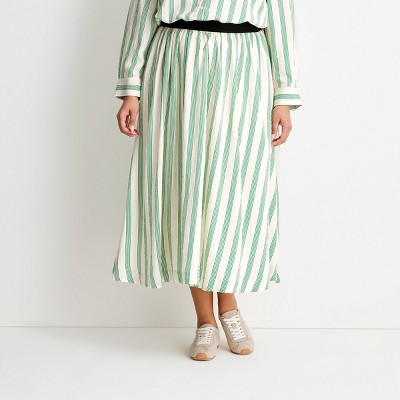 Women's High-Rise Full Lining Midi Pull-On Skirt - Future Collective Brown