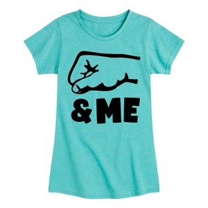 Girls' - Instant Message - Daddy And Me Fist Bump Fitted Short Sleeve Graphic T-Shirt - 1 of 4
