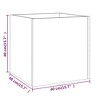 vidaXL Square Garden Planter - Solid Pinewood Flower Box - Ideal for Plants, Vegetables, Herbs and Flowers - Suitable for Garden, Patio, Balcony Decor - 4 of 4