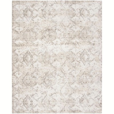 Gray Hand-Knotted Viscose 8' x 10' Area Rug