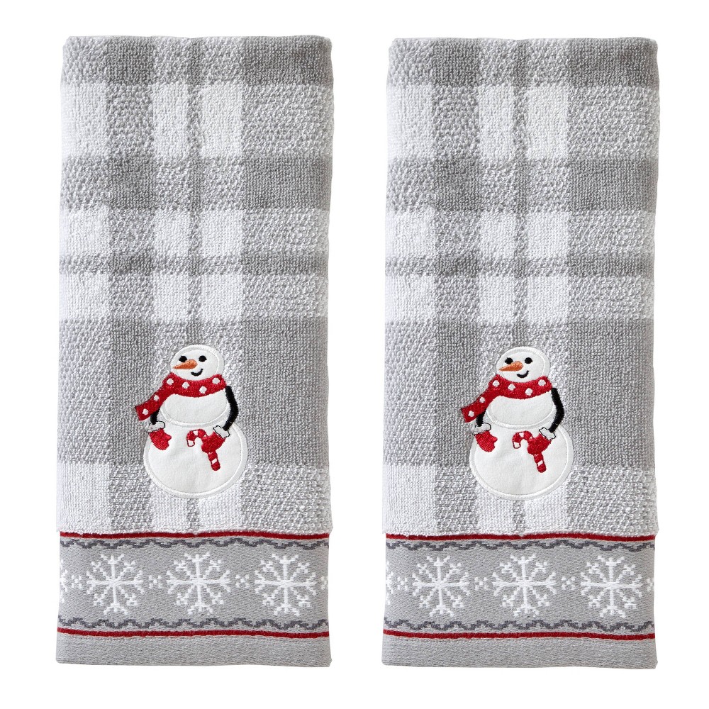 Photos - Towel 2pc Whistler Snowman Hand  Set Gray - SKL Home