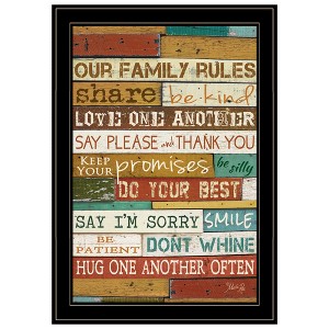 "Our Family Rules" by Marla Rae, Ready to Hang Framed Print, Black Frame - 1 of 1