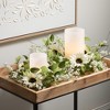 Sullivans Artificial Sunflower and Wispy Berry Mini Wreath 16.5"H; White - 3 of 3