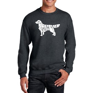 LA Pop Art Men's Word Art Crewneck Sweatshirt - Golden Retreiver - 1 of 4