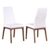 Chintaly,Modern Contour Back Upholstered Side Chair with Solid Wood Base - 2 Per Box - 2 of 4